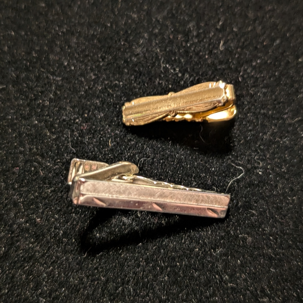 Gold and Silver Tie Clips